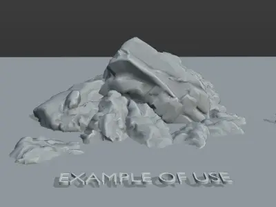 Modular Rocks - Blockout mesh Free low-poly 3D model