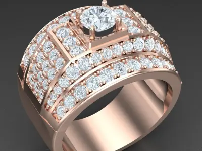 Luxury Men Rings Designs 5MR069 3D print model
