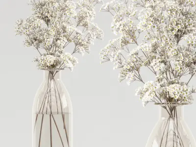 Collaction Plants Bouquet 18 White  3D model