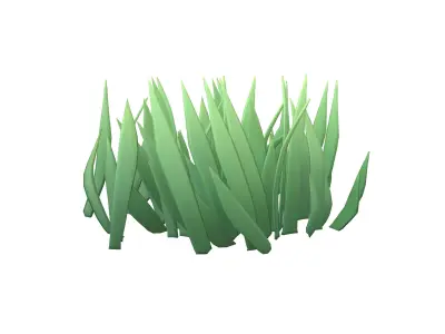 Cartoon Grass v2 001 Low-poly 3D model