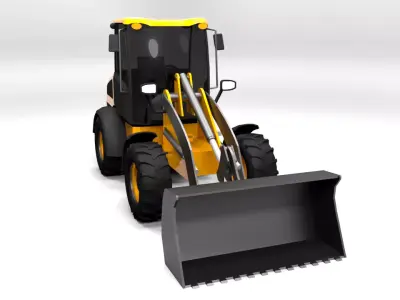 JCB EXCAVATOR LOWPOLY Low-poly 3D model