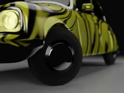 Cartoon Car Low-poly 3D model