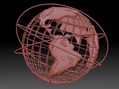 Earth 3D print model