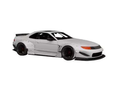 Street Drift Car 3D Model Urban Racing Sports Vehicle 04 3D model