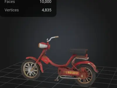 Vintage Motorcycle 3D Model - Low Poly Low-poly 3D model