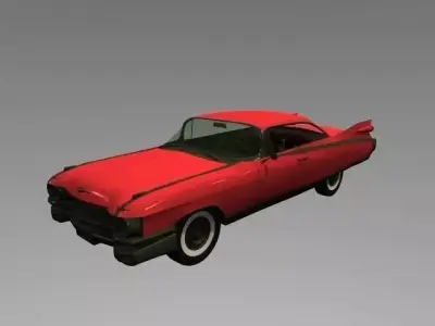 Classic Car Low-poly 3D model