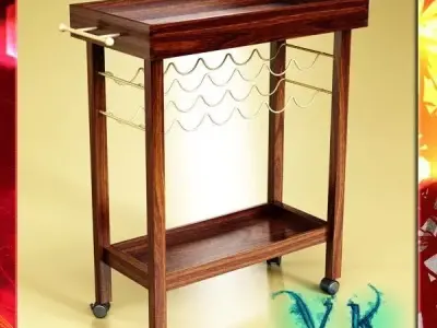 Wine Table Rack 1 3D model