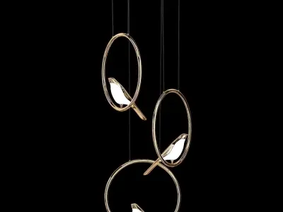 Scandinavian style pendant lamp 3D model