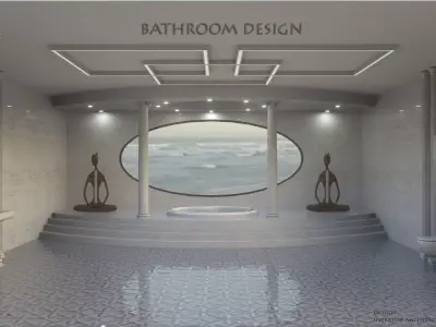 bathroom 3d model jacuzzi bathtub design 3D model