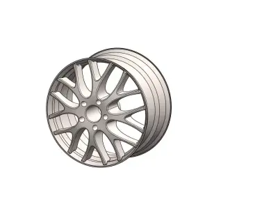 car wheel rim 3D print model