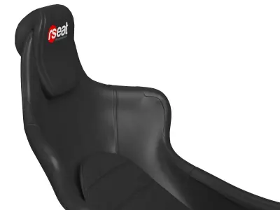 RSeat Formula V2 Racing Simulator Cockpit Triple Display 3D model
