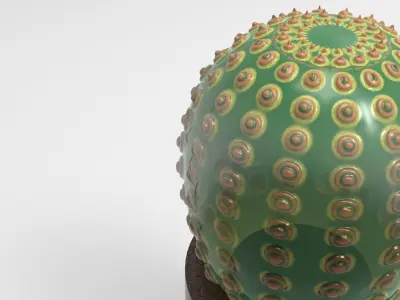 Cactus Table Lamp Low-poly 3D model
