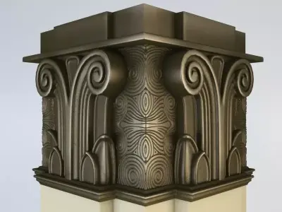 Column art deco style 3D model