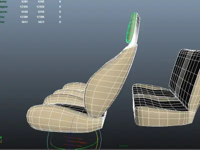 Car Seats AAA 3D model