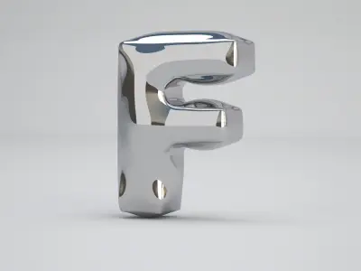 F Balloon Silver 3D model