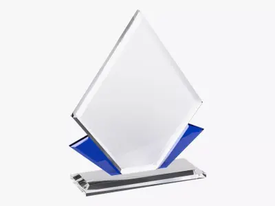 Glass trophy 01 Low-poly 3D model