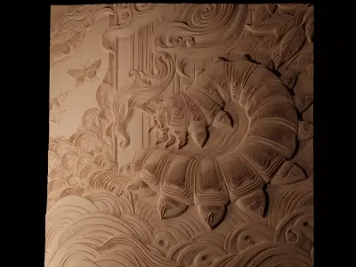 Caterpillar CNC 3d Print High Relief Sand Casting 3D print model