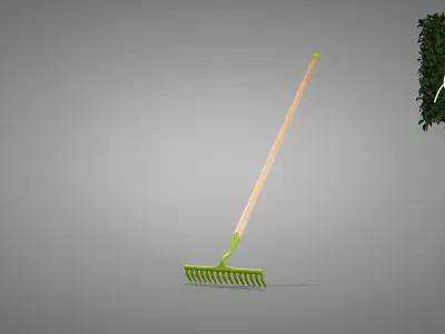Garden Rake 15 Tines 3D model