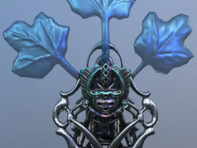 Key winter Low-poly 3D model