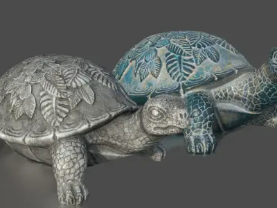 GARDEN TURTLE Low-poly 3D model