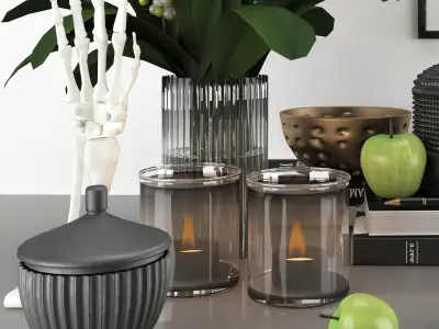 decorative set - scandinavian and minimal 3D model