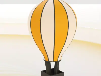 3D Hot Air Balloon Low-poly 3D model