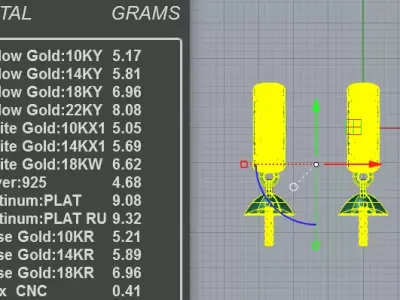 Premium Huggie Pearl Drop Earrings Design File 3D print model