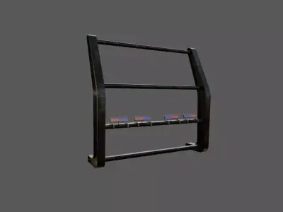 Police Push Bumper Low-poly 3D model
