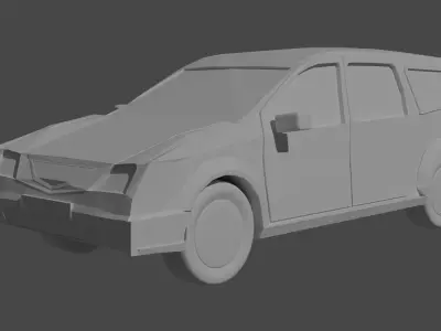 Renault Logan Free low-poly 3D model