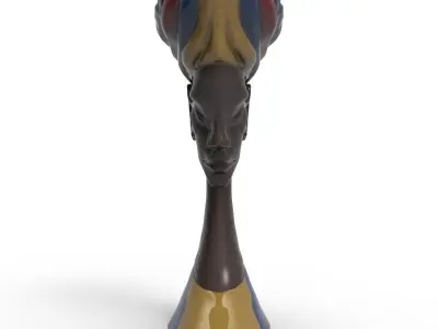 African Woman - Palenquera de Cartagena - STL for 3D printing 3D print model