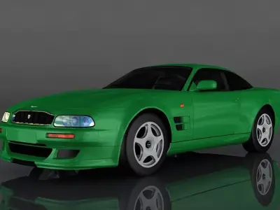 Aston Martin V8 Vantage 1998  Low-poly 3D model
