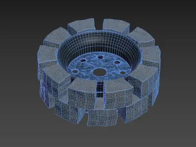 BRAZIER concrete fire pit made of bricks Free 3D model