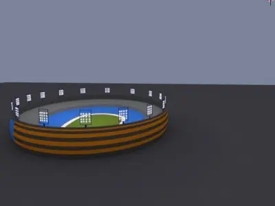 Estadio  Low-poly 3D model