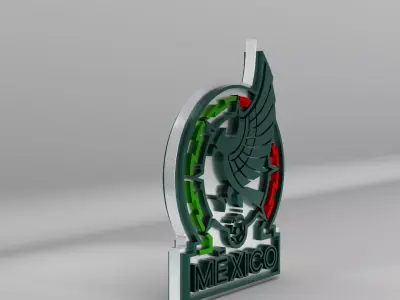 Mexico National Soccer Team Logo 3D model