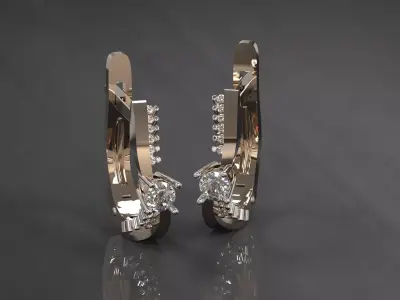 Luxury Bridal Earrings 3D print model
