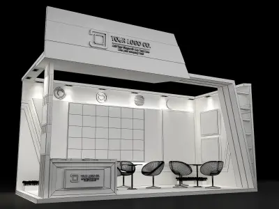  Booth Exhibition Stand a620c 3D model