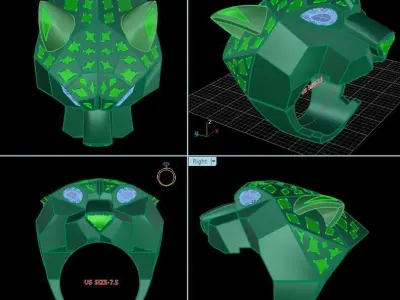 Panther big Ring 3d Print Model 3D print model