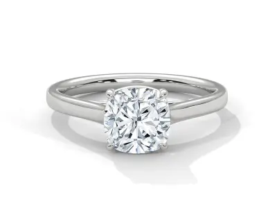 solitaire ring with detail images and 360 render videos 30 3D print model
