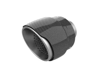 Exhaust Muffler Tip with Carbon Cover 3D print model