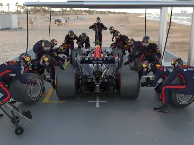 Pit stop in Formula 1 3D model
