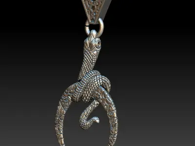 Snake Moon Necklace  3D print model