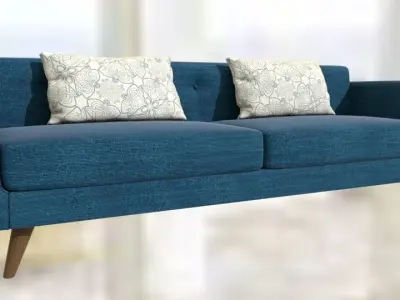 Sofa-armchair modern living room furniture sets 3D model