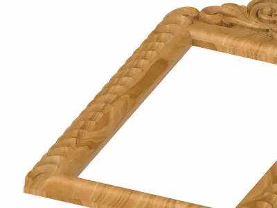 Carved picture frame STL 3D model 127