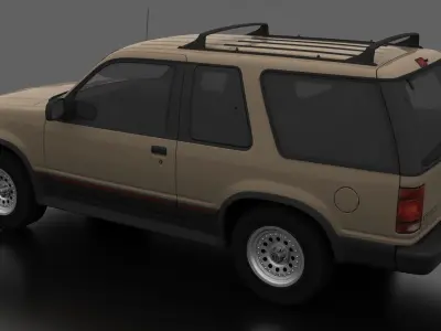 Explorer Sport 1991 Low-poly 3D model