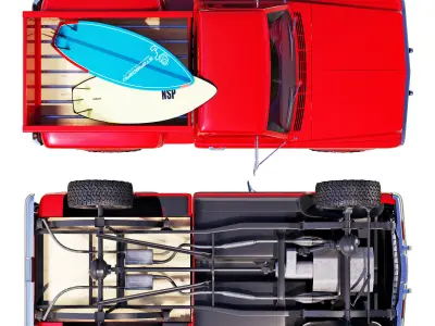 Chevrolet C10 1972 short bed 3D model