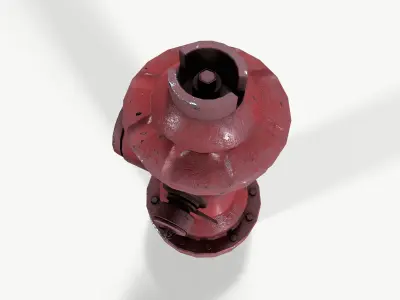 Fire Hydrant Low-poly 3D model