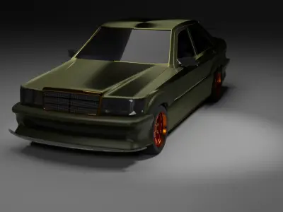 1993 Mercedes-Benz 190-Class 3D model