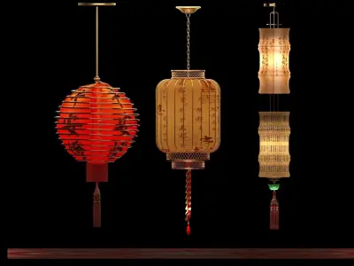Chinese  red lantern  3D model