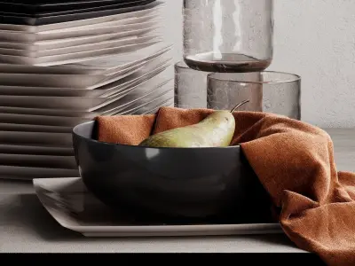 Mason Square Dinnerware Set 3D model
