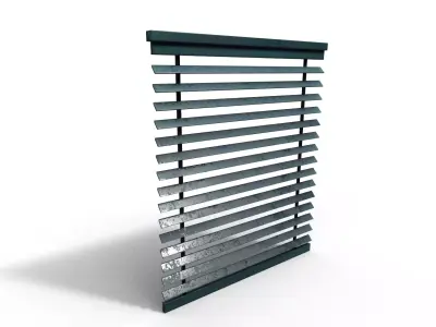 Old curtains Low-poly 3D model